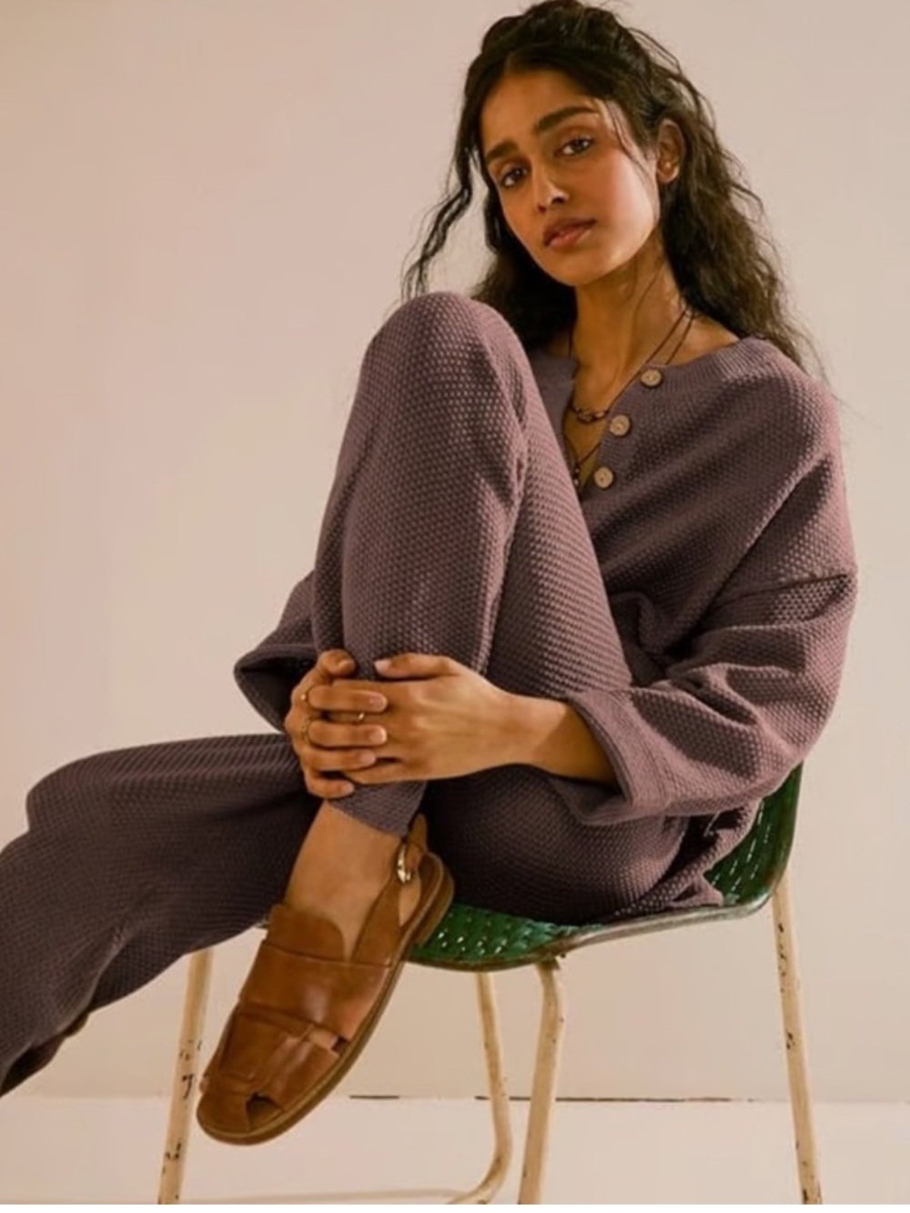 FREE PEOPLE Chocolate Brown Hailee Set